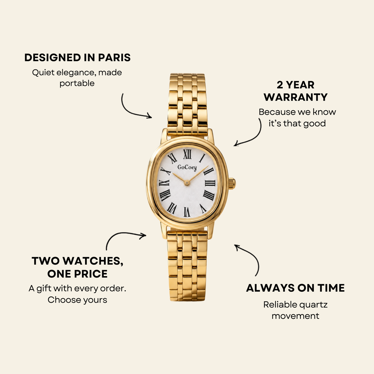 St-Germain Watch Gold | Caliarue