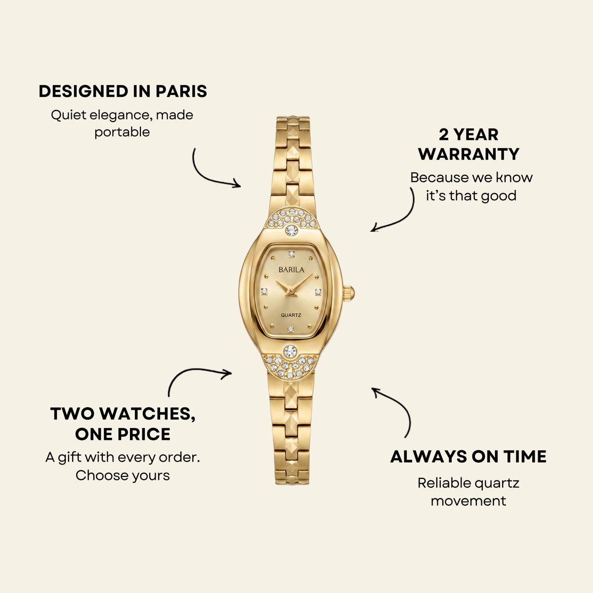 Trocadéro Watch Gold | Caliarue