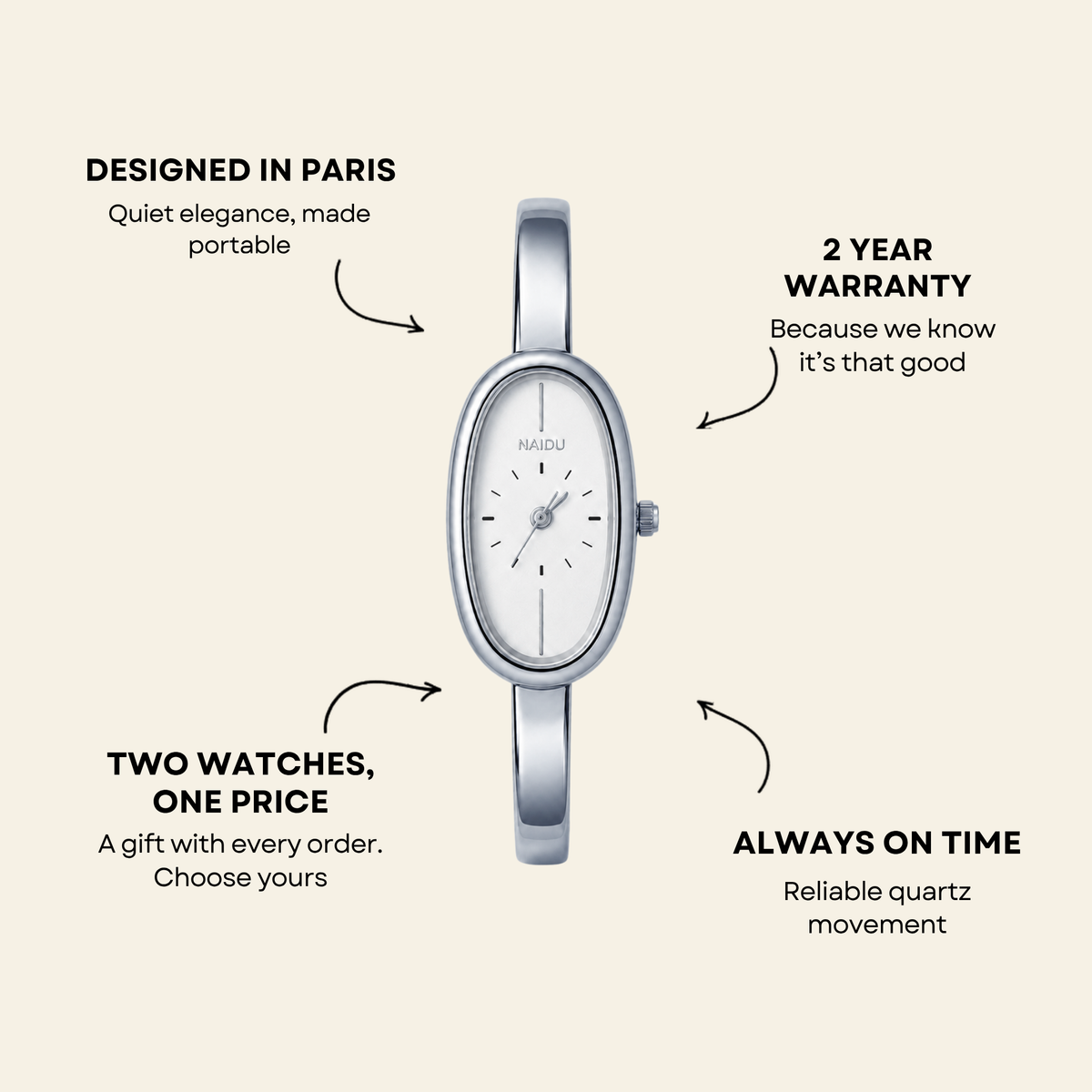 Passy Watch Silver | Caliarue
