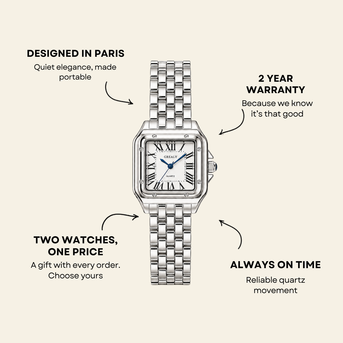 Le Marais Watch Argent | Caliarue
