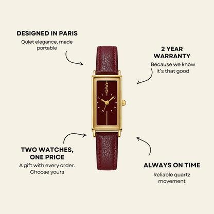 Montaigne Watch Burgundy | Caliarue