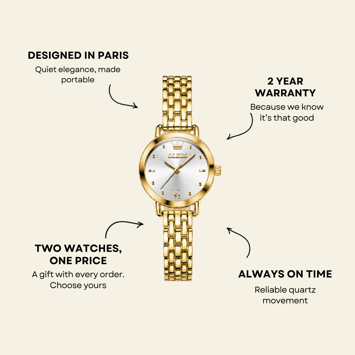 Vendôme Watch Onyx | Caliarue