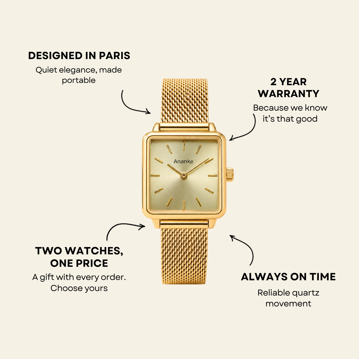 Trocadéro Watch Champagne | Caliarue